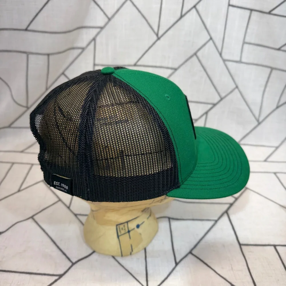 Richardson Goose Island Beer Co Trucker Hat OSFM Green Black Mesh Snapback 112